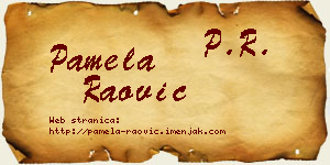 Pamela Raović vizit kartica